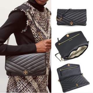 Tory Burch Kira Chevron กระเป๋าคลัทช์ สายโซ่