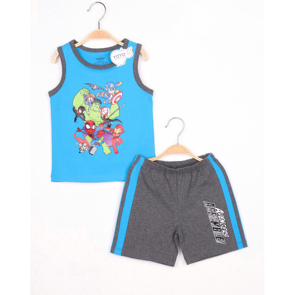 (SIZE 2-9) YOYO BOYS UNDERWEAR SUIT WITH SUPERMAN PRINT