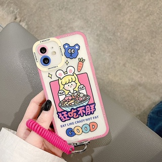 เคสป้องกันโทรศัพท์มือถือ พร้อมสายคล้อง สําหรับ Apple Iphone 14plus 13mini 11 14pro 12pro 678plus xsmax xr