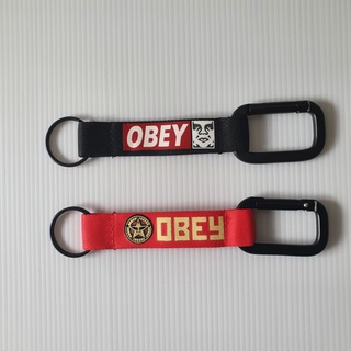 พวงกุญแจผ้าไนล่อน OBEY พวงกุญแจเกี่ยวหูกางเกง keychain