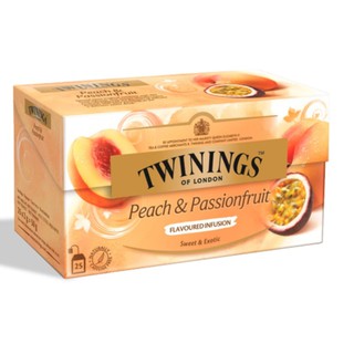 ﻿Twinings Peach &amp; Passion Fruit Tea ทไวนิงส์ พีชและเสาวรส 2กรัม 25ซอง