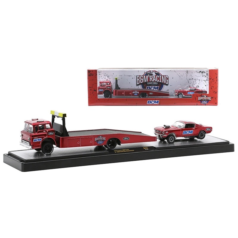 M2 Machines 1/64 B&M Racing 1970 Ford  C-600 Truck & 1966 Ford Mustang Gasser R44 21-01