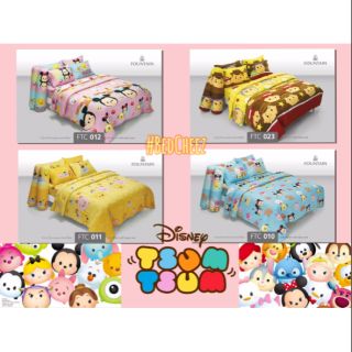 🌟เซ็ท ผ้าปู + ผ้านวม ลาย Disney TsumTsum by Fountain (Tulip) 🌟