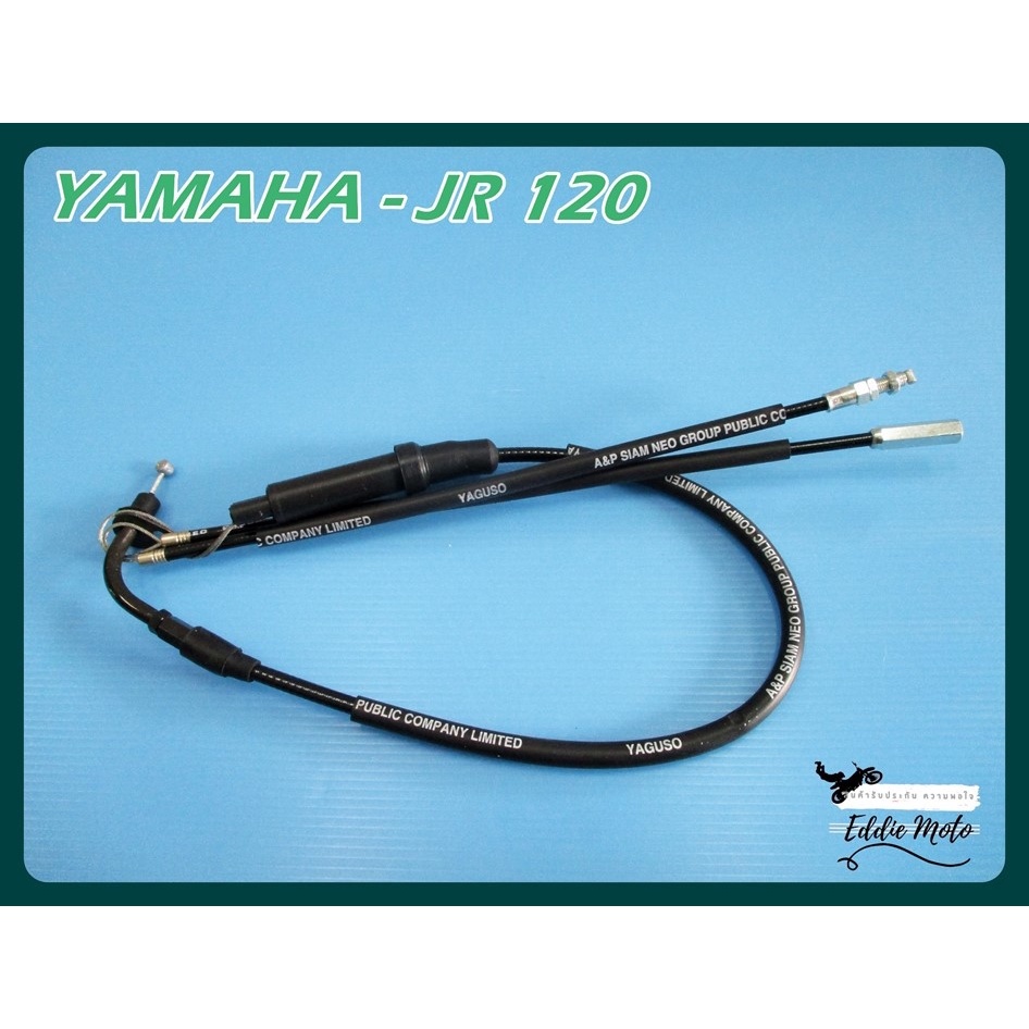 THROTTLE CABLE SET Fit For YAMAHA JR120 // สายคันเร่งชุด "สีดำ"
