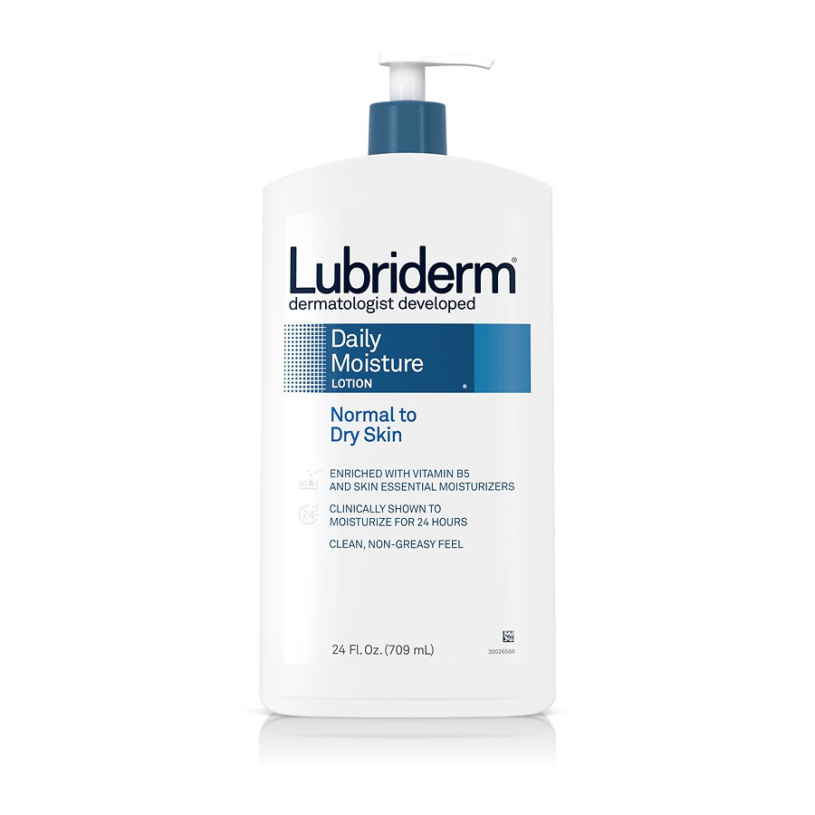 Lubriderm Daily Moisture Moisturising Lotion For Normal to Dry Skin 24.0 fl oz/709ml โลชั่นผิวธรรมดา