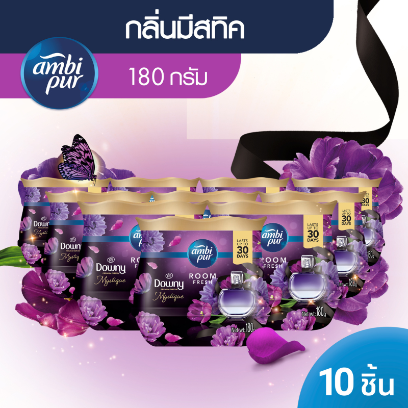 แอมบิเพอร์ เจล เฟรช เจลหอมปรับอากาศ กลิ่นมิสทีค 180 กรัม x10