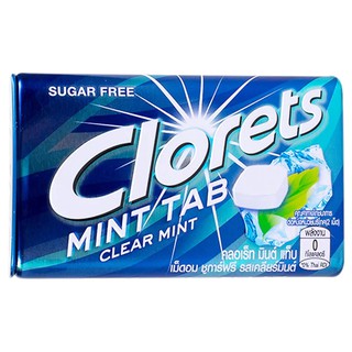 คลอเร็ทมินต์แท็บเม็ดอมชูการ์ฟรีรสเคลียร์มินต์ 18กรัม Chloret Mint Tabs Sugar Free Sugar Free, Clear Mint Flavor 18 g.