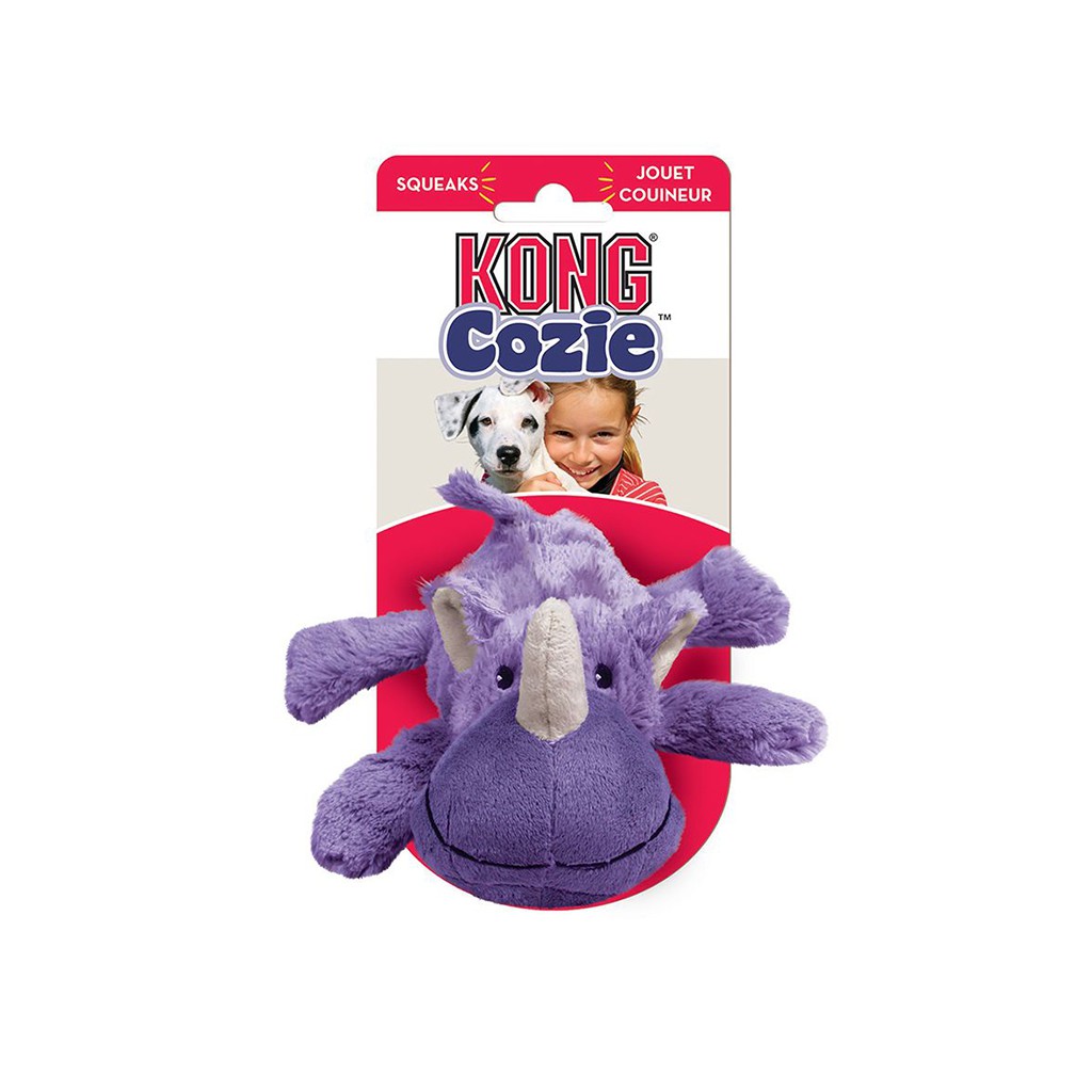 KONG Cozie™ Rosie Rhino ของเล่นสุนัข ZY38 (ขนาดเล็ก) , ZY28 (ขนาดกลาง)