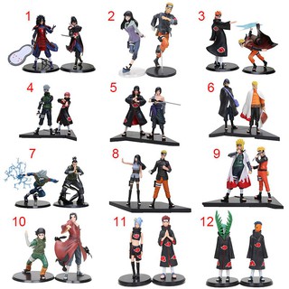 2pcs Naruto Shippuden Kakashi Namikaze Uchiha Sasuke Minato Hinata Action Figure