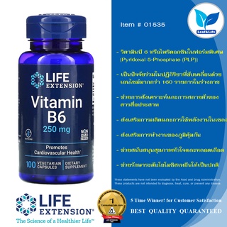 Life Extension Vitamin B6 250 mg / 100 Vegetarian Capsules