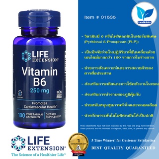 Life Extension Vitamin B6 250 mg / 100 Vegetarian Capsules