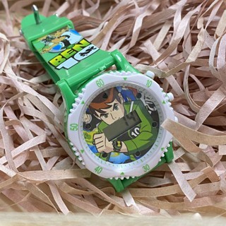 ben10นาฬิกาเบ็นเท็นมี 4 สีให้เลือกมีไฟเปลี่ยนสีมีเสียงดนตรี