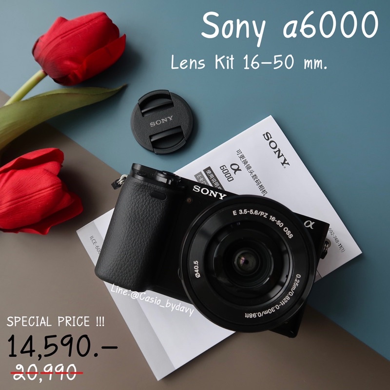 กล้องถ่ายรูป SONY A6000 สีดำ สินค้าใหม่แกะกล่อง เคลียร์สต็อก!!
