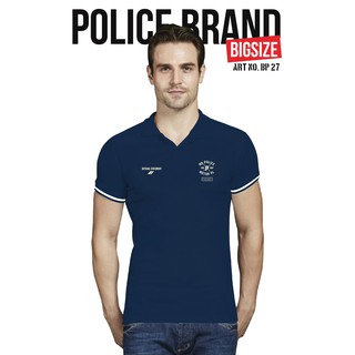 Police Bodysize  เสื้อโปโล ทรง Slim fit พอดีตัว สีขาว,ดำ,เทา,กรม ใส่ได้ทั้งผุ้ชาย/ผู้หญิง (FP26,BP27,XP24)