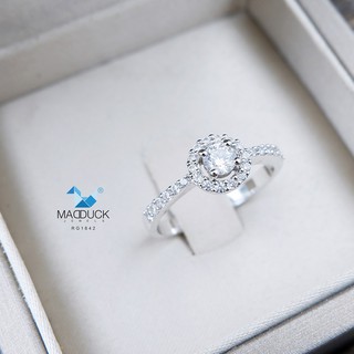 Madduckjewels แหวนเงินแท้ เพชร CZ ชุบโรเดียม RG1642