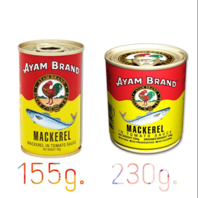 Ayam Brand ปลาแมกเคอเรลในซอสมะเขือเทศ ตราอะยัม นำเข้าจากประเทศมาเลเซียได้รับการรับรองมาตรฐานฮาลาล 10