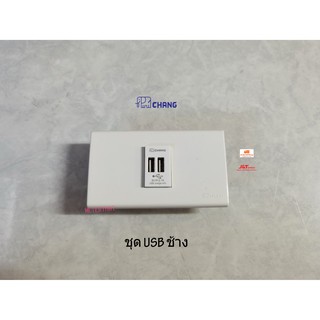 Chang ชุด USB 2 รูเสียบพร้อมหน้ากาก