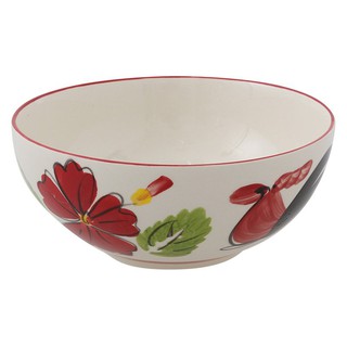 ✨นาทีทอง✨ ชามกลม ขนาด 7 นิ้ว ลายไก่ชบา Round Bowl Chicken Pattern Size 7 IN