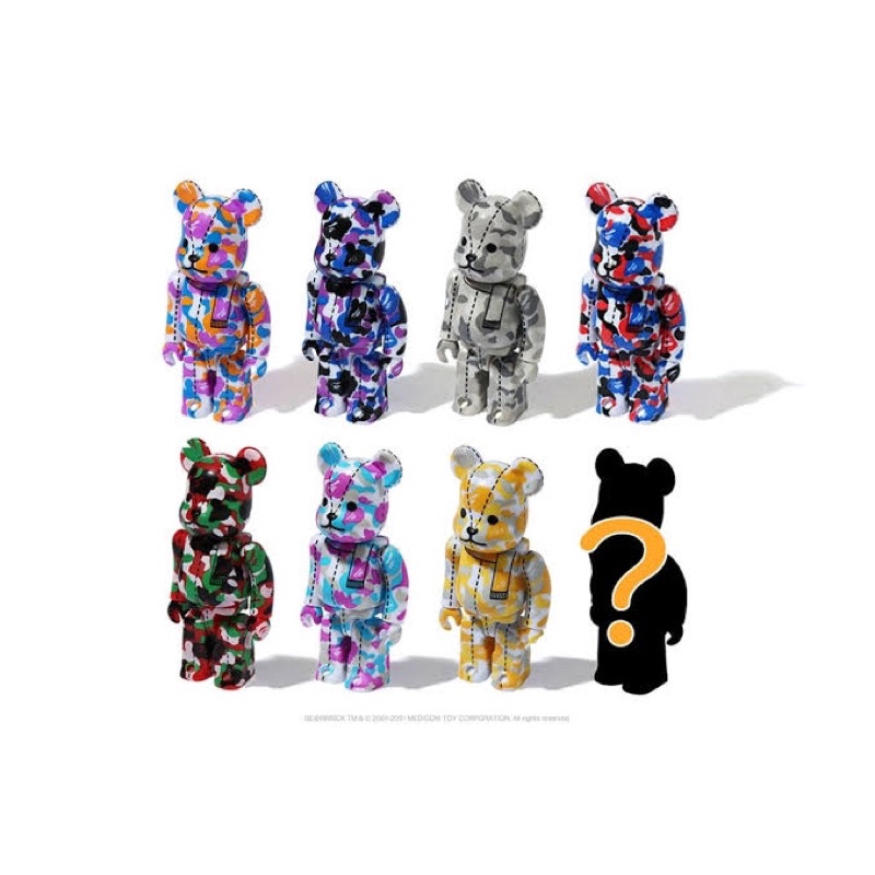 กล่องสุ่ม BEARBRICK BAPE CAMO#2