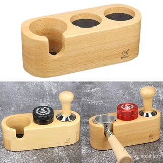 ที่วางด้ามชงกาแฟ ที่วางแทมเปอร์ ไม้ Tamperbase ฐานวาง tamper ช่องวางเข้าล๊อคด้ามชง 58mm -สินค้ามีพร้อมส่ง-