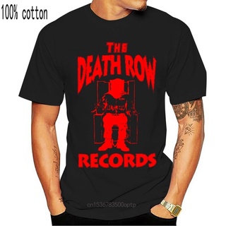 [S-5XL]เสื้อยืดลําลอง แขนสั้น พิมพ์ลายโลโก้ Death Row Records สีแดง สไตล์ฮิปฮอป สําหรับผู้ชาย 2 ชิ้น 831581