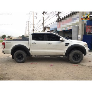 Ford Ranger 2012-2019-คิ้วล้อ,ซุ้มล้อ,โป่งล้อ 6 นิ้ว มีหมุดหลอก  Cab + 4 ประตู สีดำด้าน (V.10) (AOS)