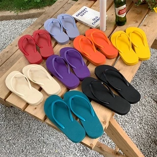 🍓EnJoy🍓 พร้อมส่ง (LT-Color5) รองเท้าแตะ ฟองน้ำ แบบหนีบ รุ่น มินิมอล พื้นนิ่ม ไม่ดีดน้ำ