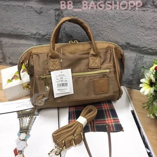 ANELLO NYLON 2 WAY MINI BOSTON BAG 2017 (outlet) สี Beige