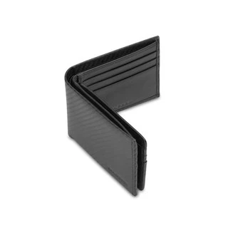 DAPPER กระเป๋าสตางค์ Carbon Fiber Billfold Wallet หนังแท้ สีดำ (BWM/BK/1103CB18)