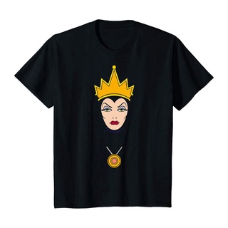 T-shirt  ใหม่ เสื้อยืดผ้าฝ้าย 100% แขนสั้น พิมพ์ลาย Disney Villains Evil Queen ขนาดใหญ่ คุณภาพสูงS-5XL