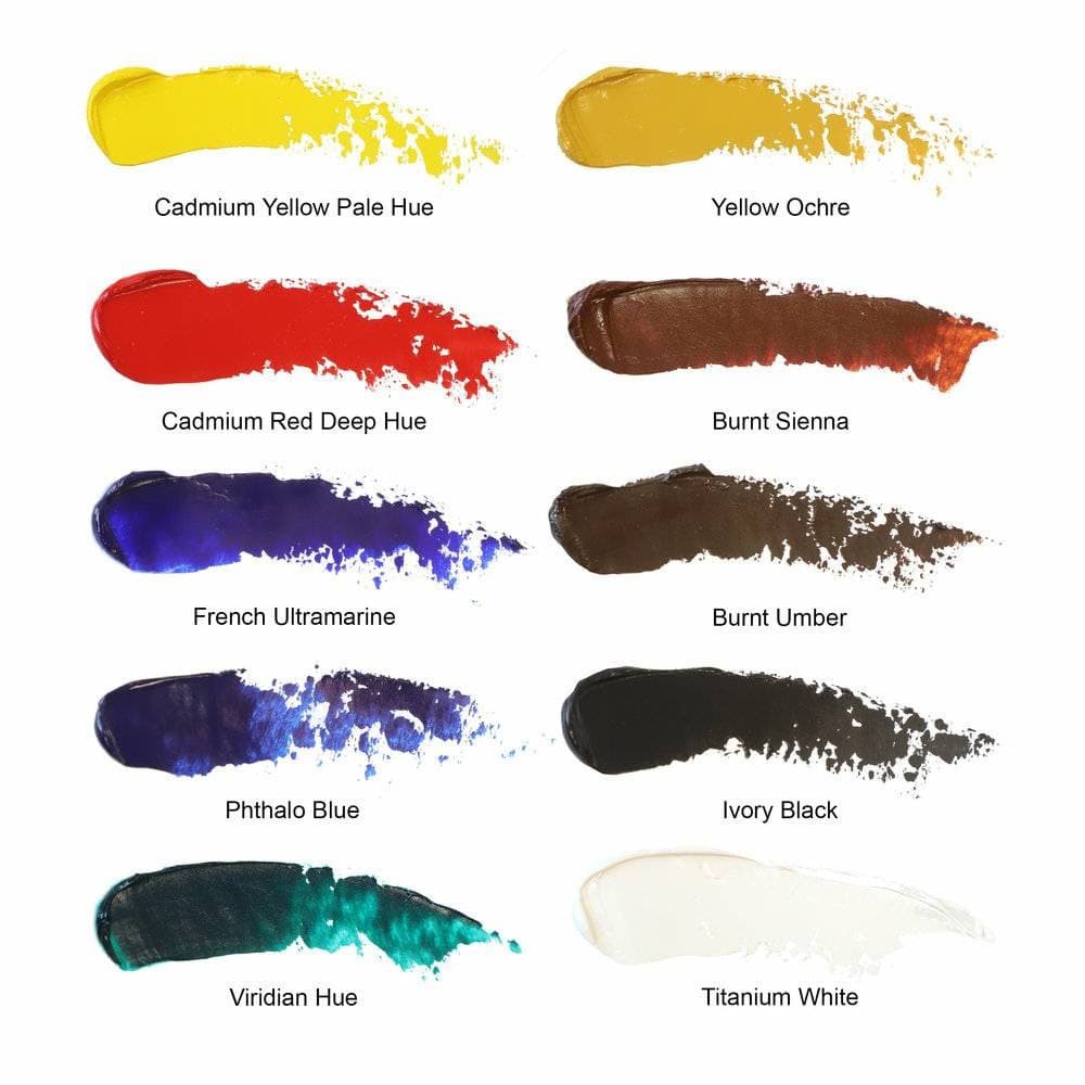 (พรีออเดอร์ 7-10 วัน)ชุดสีน้ำมันอย่างดี10สี ตรา Winsor&Newton Winton Oil colour 1490618 (10หลอดx21มล.)