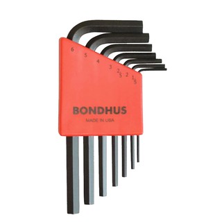 ชุดประแจหกเหลี่ยมตัวแอล แบบสั้น สีดำ BONDHUS 12292 ProGuard Hex L-Wrench Set  บอนด์ฮัส