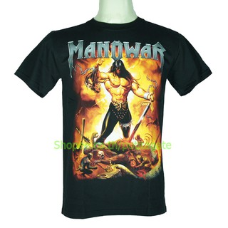 เสื้อวง Manowar เสื้อไซส์ยุโรป มาโนวอร์ PTA1477 เสื้อยืดแฟชั่นวงดนตรี