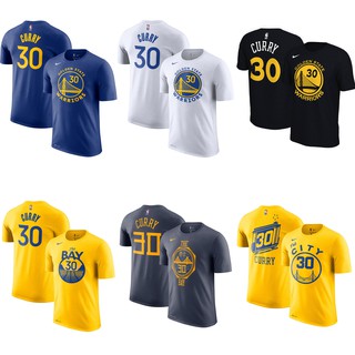 เสื้อยืด - NBA เสื้อบาสเก็ตบอล Nike Drifit Gametime GSW Golden State Warrior NO. 30 - แกงสตีเฟ่นล่าสุด