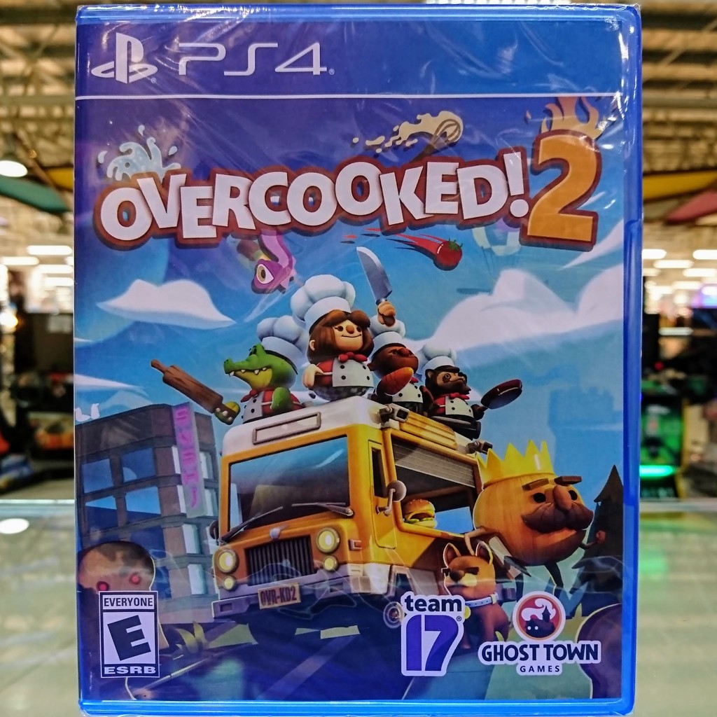 (R1,EN) มือ1 Overcooked! 2 แผ่นเกม PS4 แผ่นPS4 (เล่น2คนได้ เกมทำอาหาร Overcook Overcooked Over Cooked Over Cook)