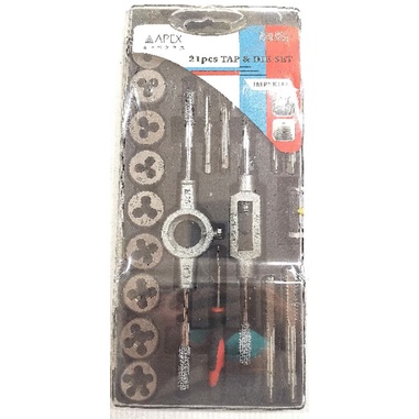 APEX​ AP-4801002 ต๊าปเกลียว​ ชุด​ 21ตัว​ นิ้ว ต๊าปเกลียวนิ้ว​ ต๊าปหน่วยหุน​ ชุดต๊าป 804p3021