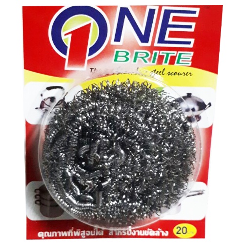 ฝอย วันไบรท์ ONE BRITE ขัดสแตนเลส ยกแผง (12อัน+แถม2)  ส่งด่วน