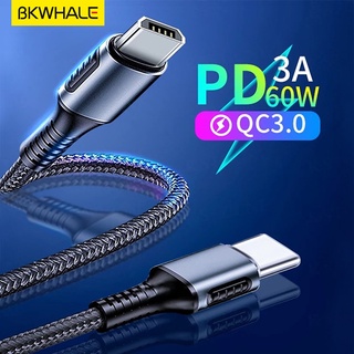 Bkwhale สายชาร์จข้อมูล Type-C เป็น Micro USB 60W 480Mbps สําหรับ Android