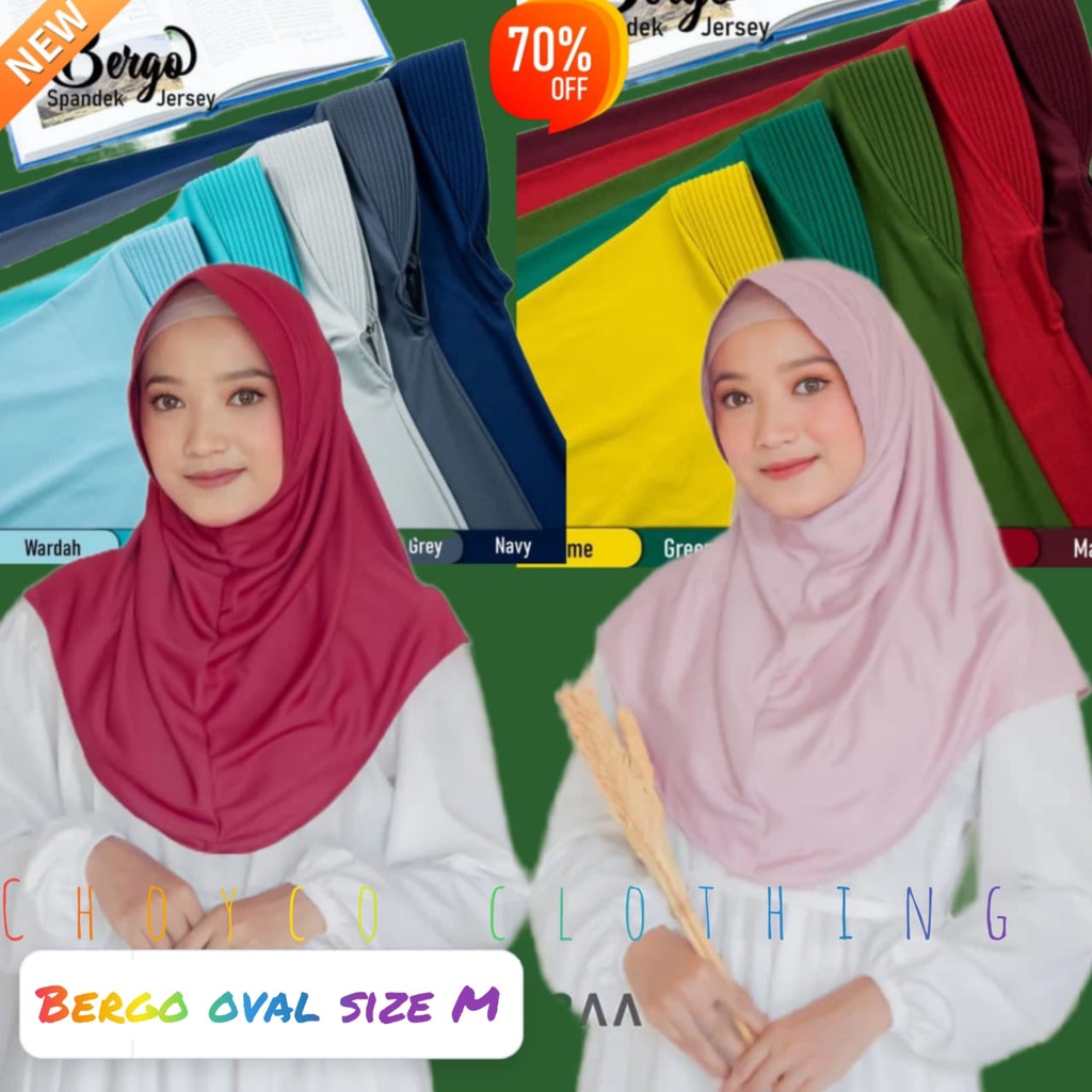 BERGO SPORT OVAL JERSEY M/SPORTS HIJAB/SPORTS VEIL SIZE M