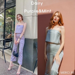 Merci.re l Diary Mint and Purple l Strap Top + Pant l MR009