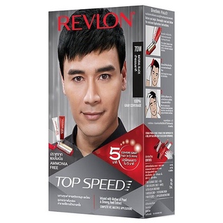 Revlon Top Speed Hair Color For Men 70M Natural Black ผลิตภัณฑ์เปลี่ยนสีผมสูตรใหม่ล่าสุดสำหรับผู้ชาย สีดำธรรมชาติ