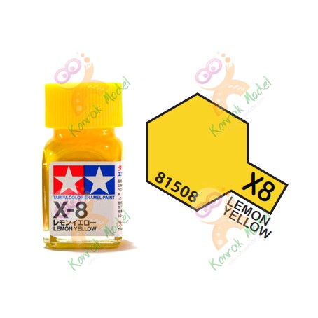 สีสูตรน้ำมัน Tamiya Enamel X8 Lemon Yellow 10ml