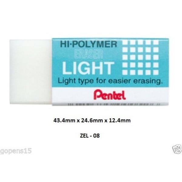 ยางลบดินสอ เพนเทล Hi-Polymer ZEL05/08 Light