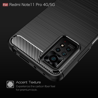 คาร์บอนไฟเบอร์ เคส Redmi Note 11 Pro 10 10S 9 9S 8 7 7S Pro Series กันกระแทก Smooth ต่อต้าน ลายนิ้วมือ
