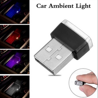 [Biho] Car Mini Atmosphere Light Automotive USB LED Night Lamp Assisted Night Illumination Tool