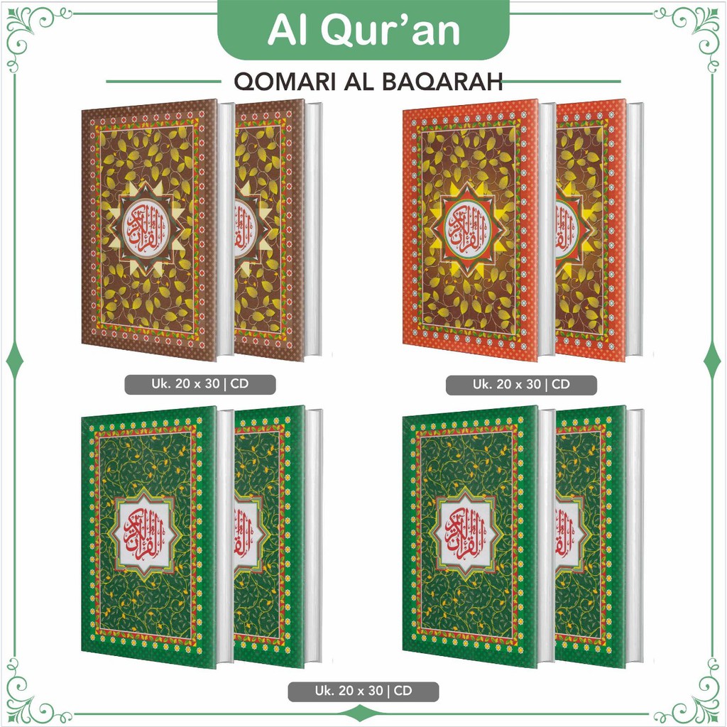 ขนาดใหญ่ Al Quran A4 ขนาด Al Quran Al Baqarah Memorization Quran Non-Translated Waqf