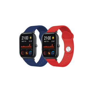 สายซิลิโคน สีพื้น สำหรับ amazfit bip , bip lite , bip s ,BIP U Pro, GTS , GTR 42 ขนาด 20 มม. แบบปลดเร็ว