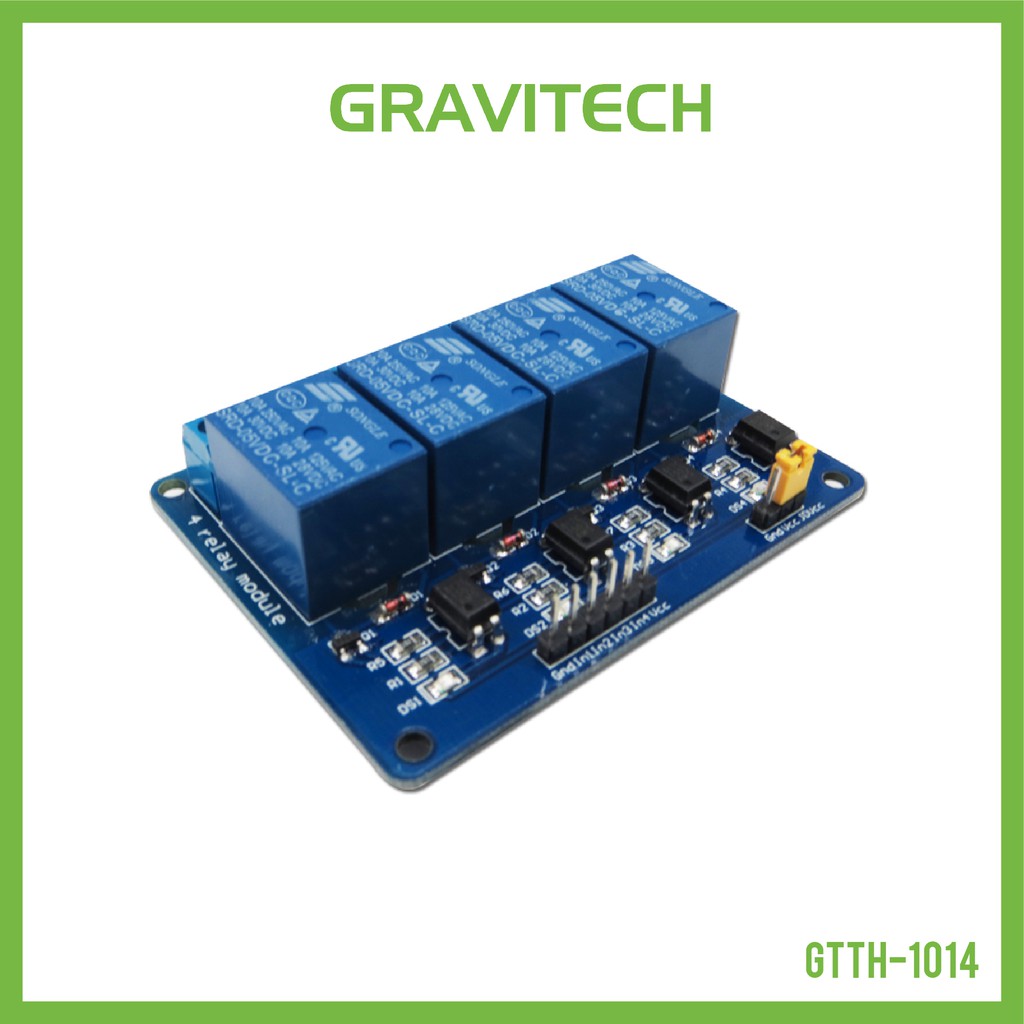 [Gravitechthai] 5V RELAY 4-CH 10A 250VAC