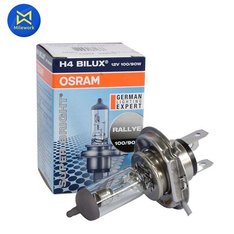 หลอดไฟหน้า OSRAM H4 12V 100/90W (จานแฉก)  (62204)