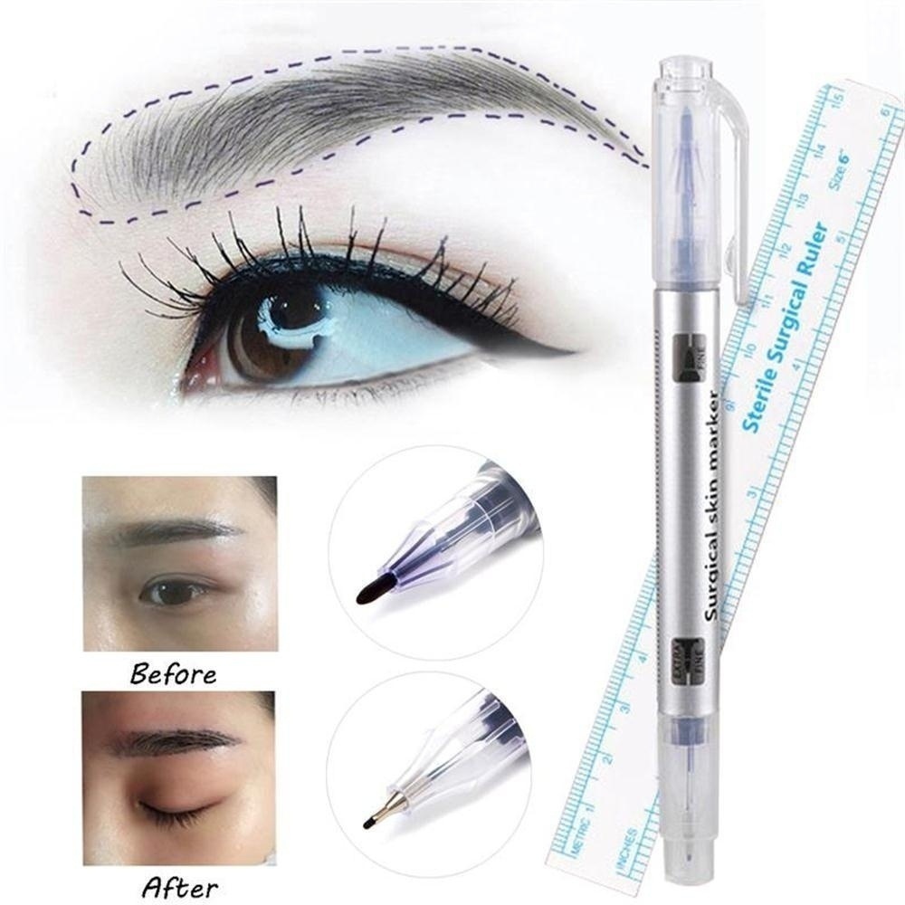 【Available】ปากกามาร์กเกอร์ สีม่วง สําหรับสักคิ้วถาวร 1 ชิ้น